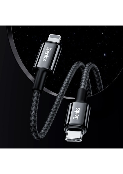 iPhone Pd Şarj Kablosu Benks D43 Type-C To Lightning Pd Hızlı Şarj ve Data Kablo 480MBPS 1.2 Metre