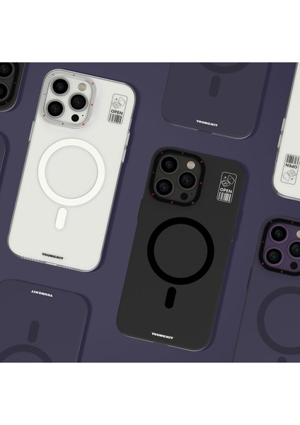 iPhone 14 Pro Max Uyumlu Kılıf Magsafe Şarj Özellikli Standlı Youngkit Hermit Bracket Serisi Kapak