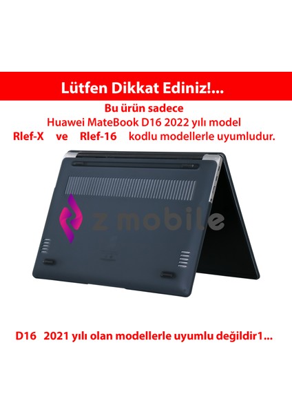 Huawei Matebook D16 2022 Uyumlu Kılıf Kapak 360° Tam Koruma