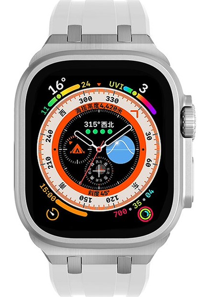 Apple Watch Seri 2/3/4/5/6/7/8/se/ultra 42MM 44MM 45MM 49MM Uyumlu Metal Toka Silikon Kordon indirimleri
