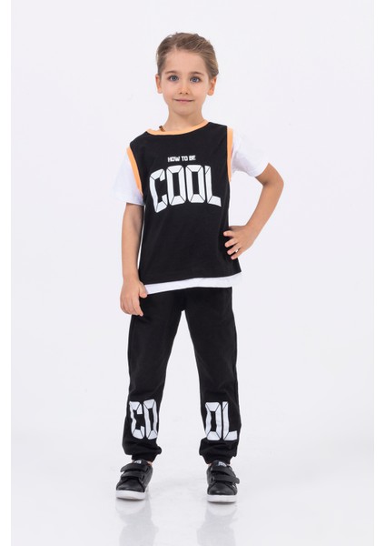 Harika Kids Erkek Çocuk Cool Baskılı  Alt Üst Basic Takım 2-5 Yaş