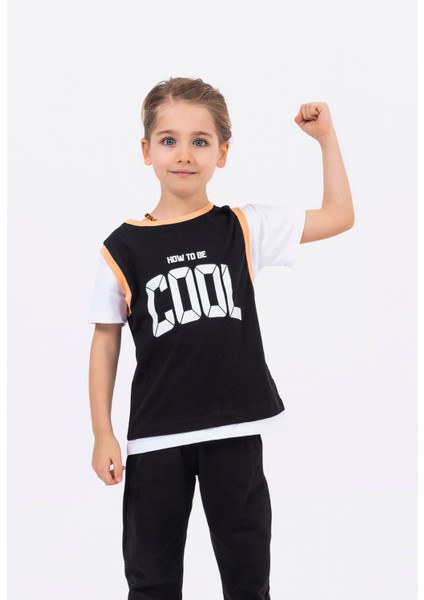 Harika Kids Erkek Çocuk Cool Baskılı  Alt Üst Basic Takım 2-5 Yaş