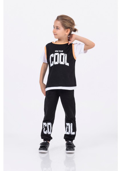 Harika Kids Erkek Çocuk Cool Baskılı  Alt Üst Basic Takım 2-5 Yaş