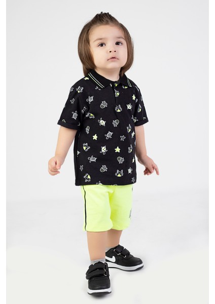 Erkek Bebek Lacos Üst Yazlık Basic Alt-Üst Takım 6-24 Ay