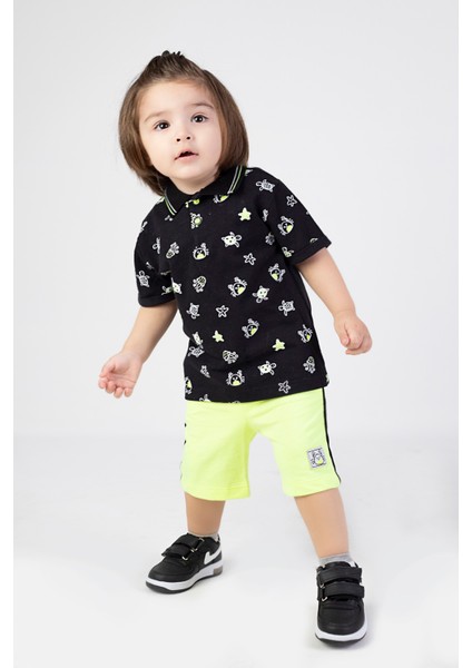 Erkek Bebek Lacos Üst Yazlık Basic Alt-Üst Takım 6-24 Ay modelleri