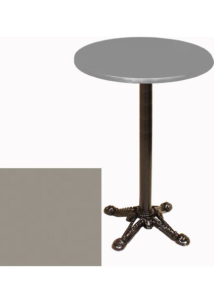 Bistro Döküm Masa (Çipa Werzalit Yuvarlak Q 60CM) - Koyu Gri