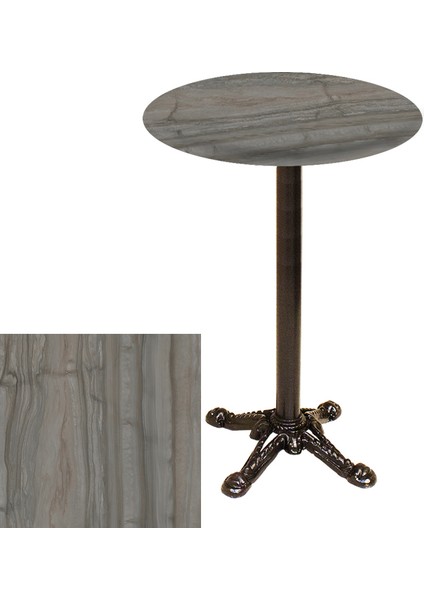 Bistro Döküm Masa (Çipa Werzalit Yuvarlak Q 70CM) - Magma