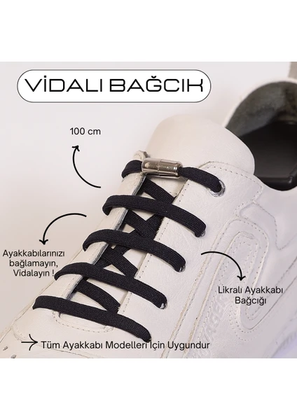 Mag Shoes 100CM Akıllı Vidalı Ayakkabı Bağcığı