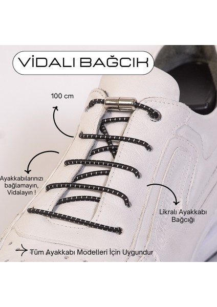100CM Akıllı Vidalı Ayakkabı Bağcığı