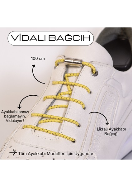 100CM Akıllı Vidalı Ayakkabı Bağcığı