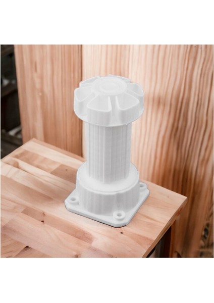 10 Adet Plastik Mobilya Mutfak Baza Ayağı 10-15 cm Ayarlı Beyaz