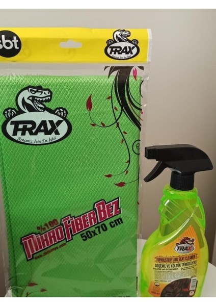 Araba Oto Döşeme Koltuk Temizleyici 500 ml ve Mikrofiber Bez 50X70
