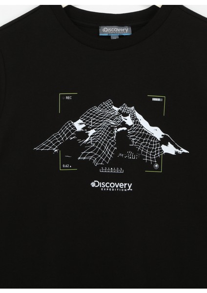 Discovery Expedition Baskılı Siyah Erkek Çocuk T-Shirt TEN BOY