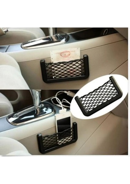 Araç Içi Fileli Pratik Göz Telefon Için Yapışkanlı Fileli Ceplik