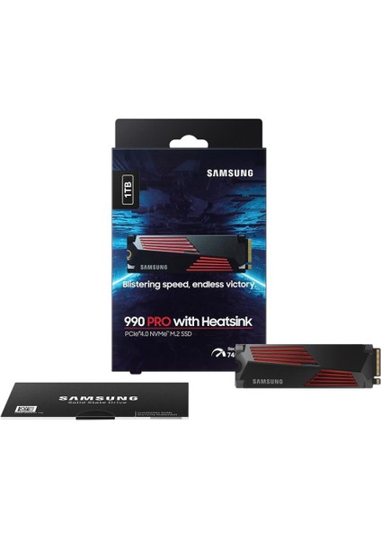 990 Pro Sogutuculu 1tb MZ-V9P1T0CW 7450MB-6900MB/SN Pcıe 4.0 X4 Nvme 2.0 M.2 SSD 5 Yıl Samsung Turkıye Garantili