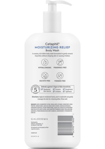 Cetaphil Kuru Ciltler Için Nemlendirici Vücut Şampuanı 591ML