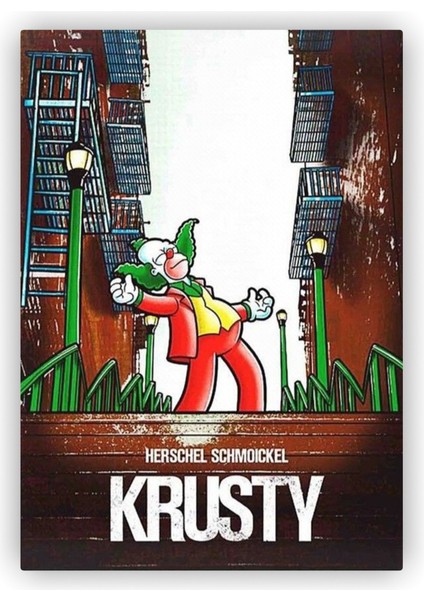 Joker Krusty Ahşap Poster 20X29 cm