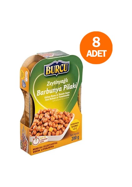 Zeytinyağlı Barbunya Pilaki 200 gr x 8 Adet