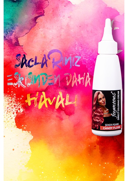 Yarı Kalıcı Saç Boyası Şeker Pembe 120 ml