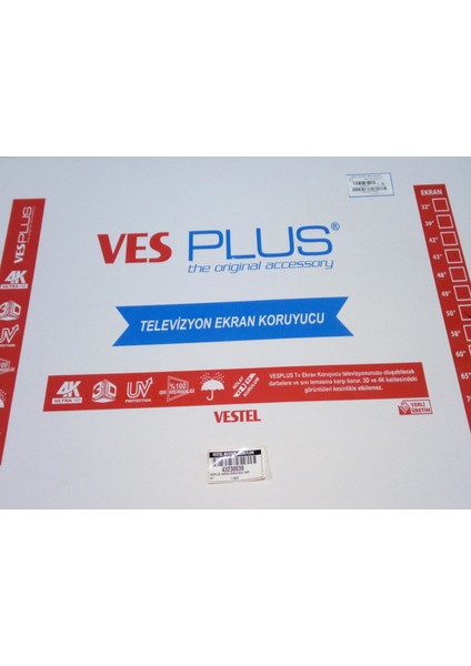 Vesplus 43 Inç 50 Inç 55inç 65 Inç Tv Ekran Koruyucu