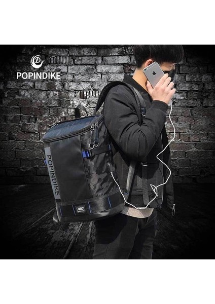 Trendy USB Bilgisayar Sırt Çantası Kamuflaj Seyahat Çantası Kanvas Erkek Sırt Çantası (Yurt Dışından) modelleri