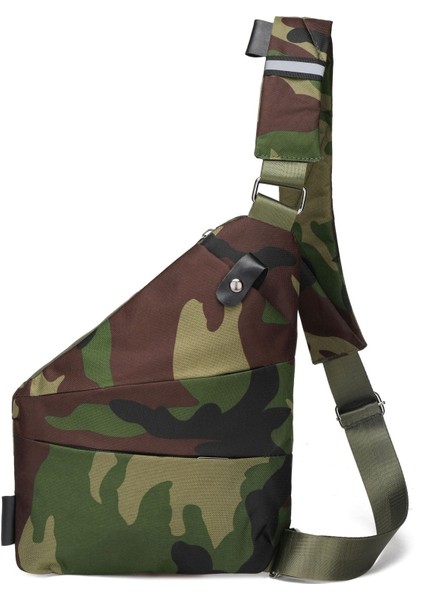 Erkek Messenger Çanta Trendy Gömme Oxford Kumaş Göğüs Çantası (Yurt Dışından)