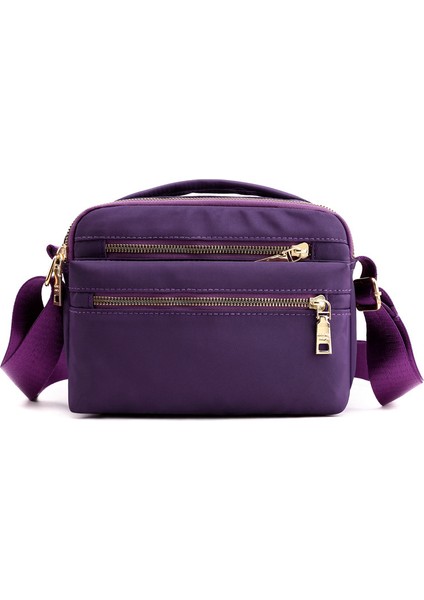 Tek Omuz Messenger Küçük Çanta Çok Fermuarlı Su Tutmaz Naylon Kumaş Kadın Çantası (Yurt Dışından)