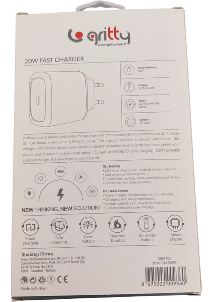 Type-C To Ios Şarj Cihazı 20W Hızlı Şarj