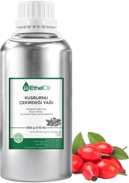 Kuşburnu Çekirdeği Sabit Yağı Etheloil  500 gr