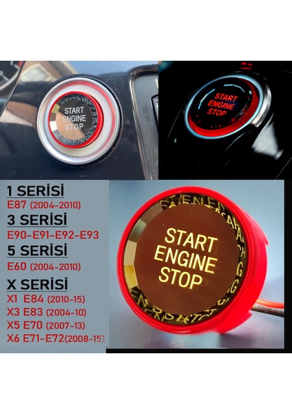 Bmw E60 5 Serisi Kristal Start Stop Tuş Kapağı