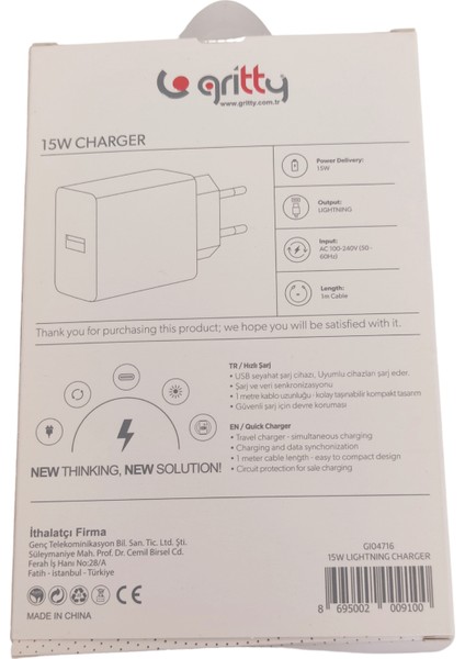 Ios (Lightning) Şarj Cihazı 15 W Hızlı Şarj