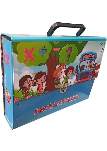 Saplı Klasör Figürlü 1 Adet Kulplu Klasör 32X24X7 cm Okul Öğrenci Klasörü Saplı Çanta Saplı Dosya