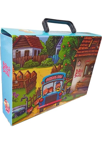 Saplı Klasör Figürlü 1 Adet Kulplu Klasör 32X24X7 cm Okul Öğrenci Klasörü Saplı Çanta Saplı Dosya