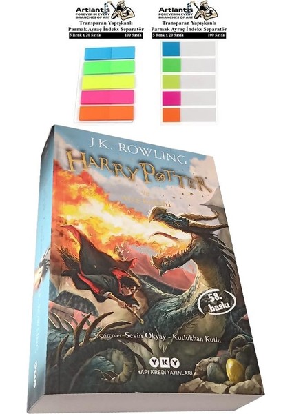 Harry Potter 4 Ateş Kadehi 660 Sayfa 1 Adet Transparan Kitap Ayraç 2 Paket Hary Poter ve Ateş Kadehi