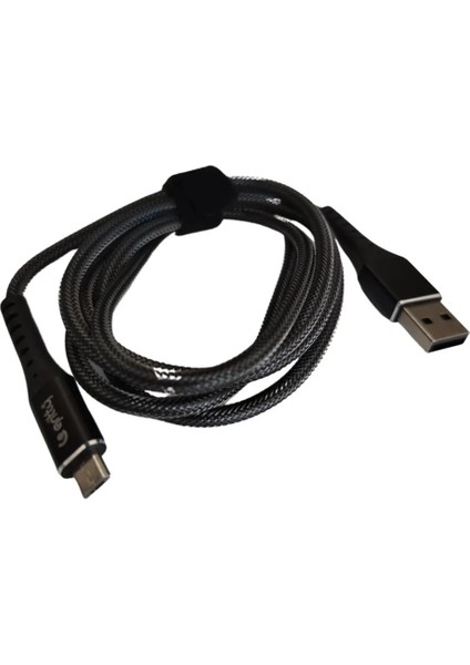 2m Metal 2.4A Hasır Kablo (Lightning - Type-C - Micro Usb)