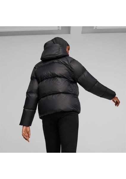 Hooded Ultra Down Puffer Kadın Siyah Mont