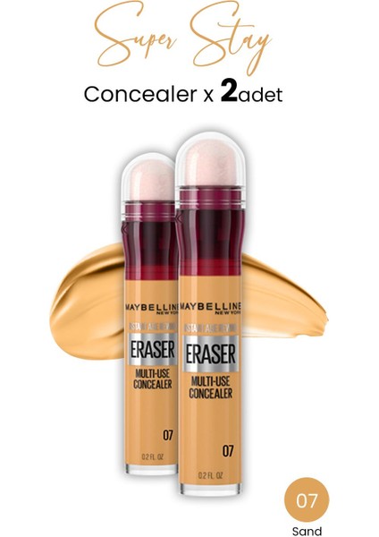 Eraser Multi Use Concealer 07 Sand x 2 Adet