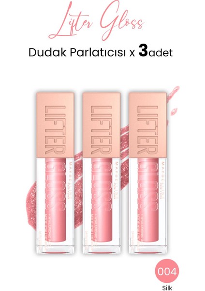 Lifter Gloss Dudak Parlatıcısı 004 Silk x 3 Adet