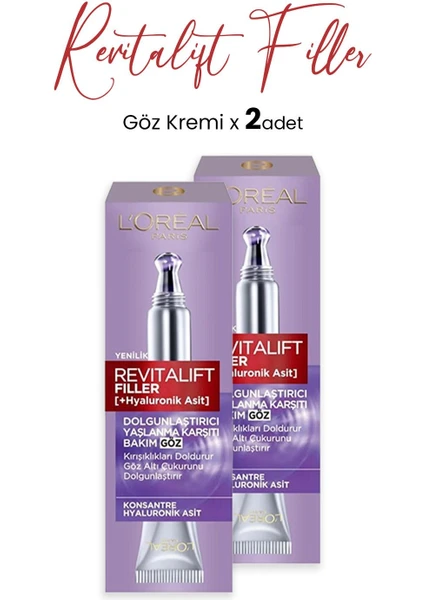 L'Oréal Paris Loreal Paris Revitalift Filler  Göz Kremi 15 ml x 2 Adet