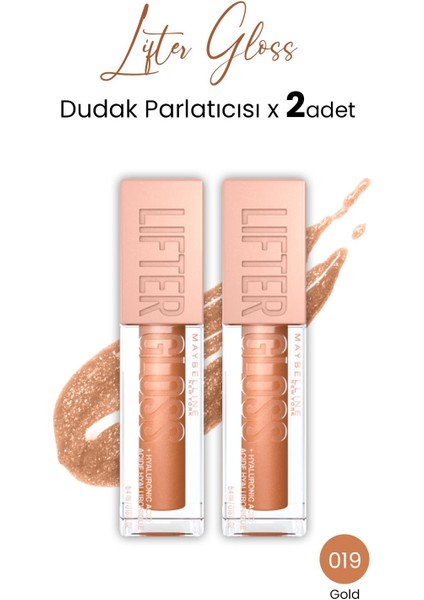 Lifter Gloss Dudak Parlatıcısı 019 Gold x 2 Adet