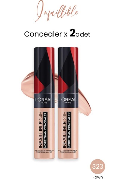 L'Oréal Paris Loreal Paris Infaillible 24H More Than Concealer 323 Fawn x 2 Adet