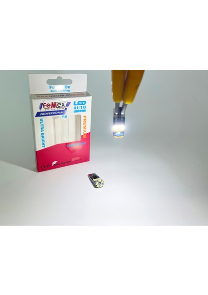 Premium Beyaz T10 15SMD 4014CHIPSET Yassı LED Ampul Aktif Canbus
