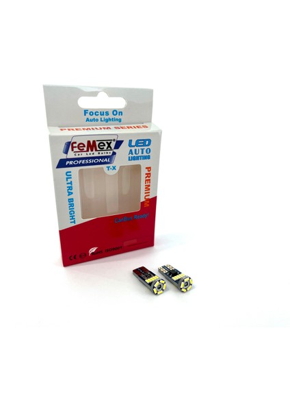 Premium Beyaz T10 15SMD 4014CHIPSET Yassı LED Ampul Aktif Canbus
