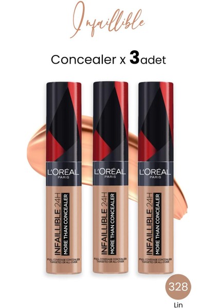 Loreal Paris Infaillible 24H More Than Concealer 328 Lin x 3 Adet