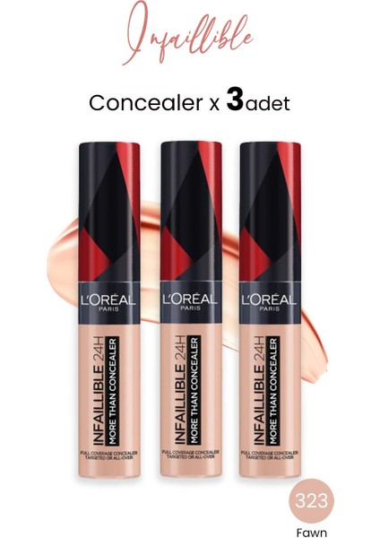 Loreal Paris Infaillible 24H More Than Concealer 323 Fawn x 3 Adet