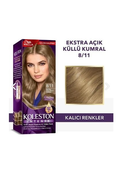 Wella Koleston Intense 8/11 Ekstra Açık Küllü Kumral