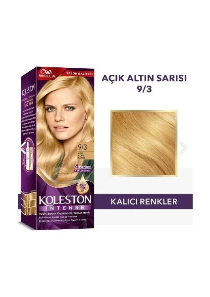 Wella Koleston Intense 9/3 Açık Altın Sarısı