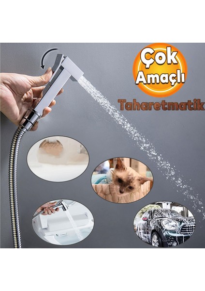 Ara Musluk Filtreli Metal Lüks Tuvalet Wc Banyo Klozet Bide Taharet Musluğu Bebek Hayvan Araba Yıkama Musluğu