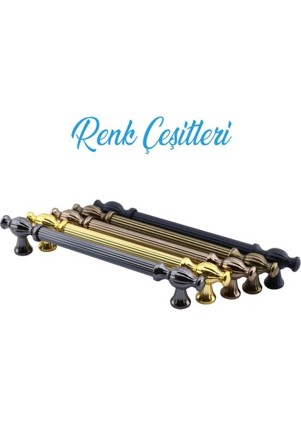 Kesir Mobilya Mutfak Dolabı Çekmece Dolap Kapak Kulpu Kulbu Antik Sarı 160 mm Metal Kulp