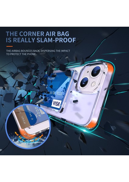 Xstepcase Apple iPhone 14, Airgag Köşe Kartı Tutucu Tpu + Akrilik Telefon Kapağı Için Telefon Kılıfı (Yurt Dışından)